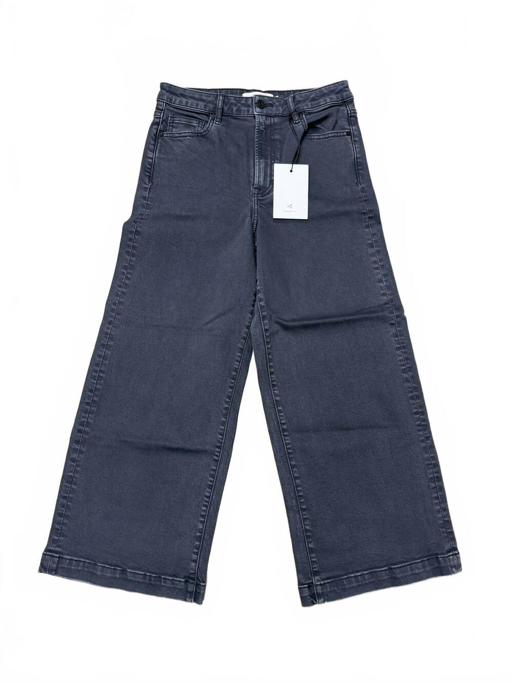 NEW HIDDEN women's nori high rise wide leg crop jeans in charcoal - Picture 1 of 4